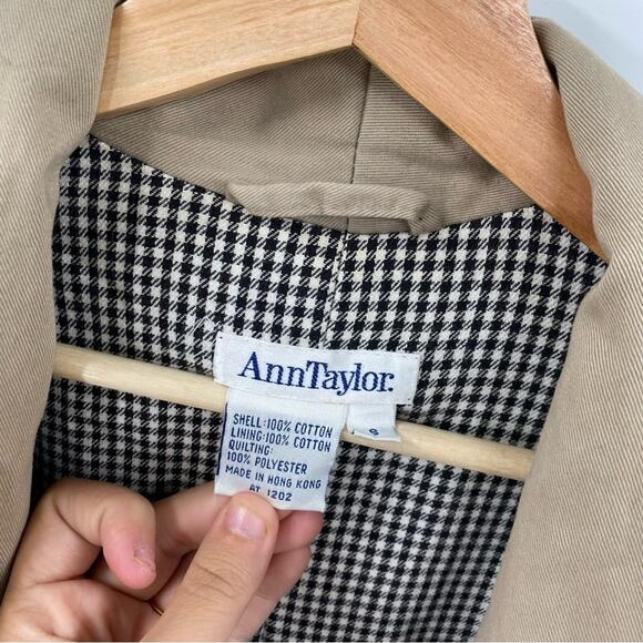 ❤️ Vintage Ann Taylor puffy gingham lined bomber jacket - Picture 5 of 8
